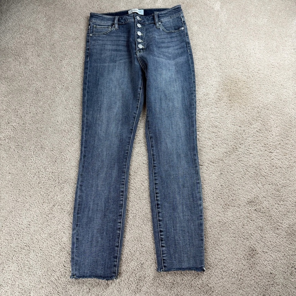 Stonefield Women’s‎ Conrad High Rise Skinny Ankle Button Fly Raw Hem Size 28x27